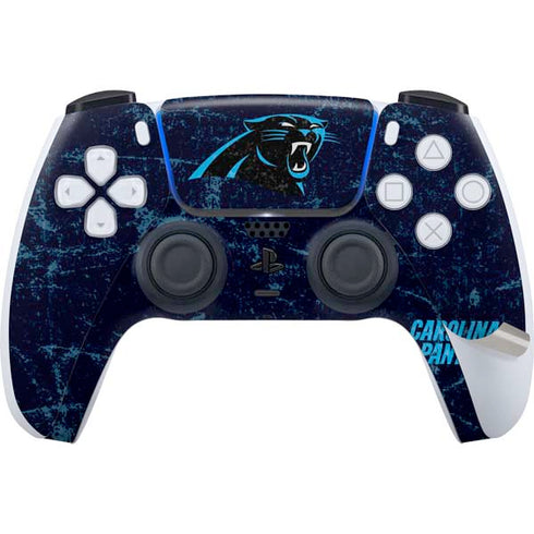 NFL Carolina Panthers Distressed PS5 Pro Disk Bundle Skin