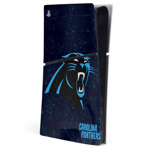 NFL Carolina Panthers Distressed PlayStation PS5 Skins