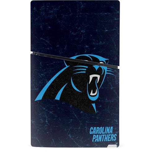 NFL Carolina Panthers Distressed PS5 Slim Digital Edition Console Skin