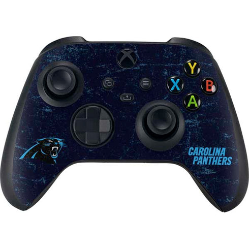 NFL Carolina Panthers Distressed XBox Series X Digital Edition Bundle Skin