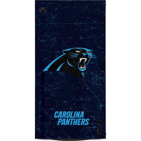 NFL Carolina Panthers Distressed XBox Series X Digital Edition Console Skin
