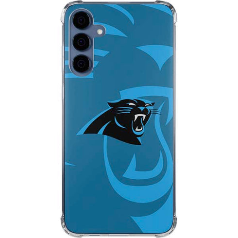 NFL Carolina Panthers Double Vision Galaxy A35 5G Clear Case
