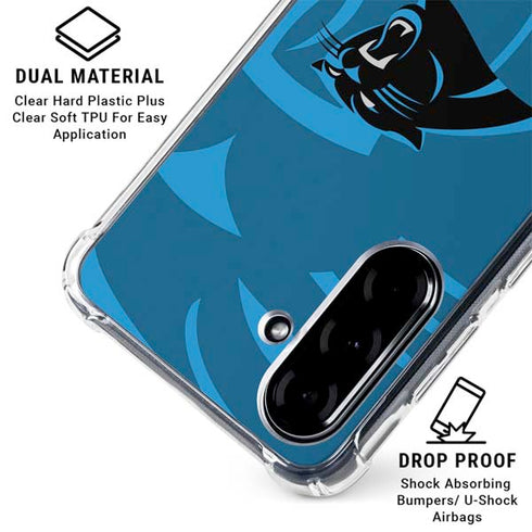 NFL Carolina Panthers Double Vision Galaxy A36 5G Clear Case
