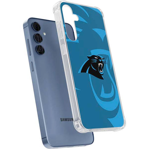 NFL Carolina Panthers Double Vision Galaxy A55 5G Clear Case