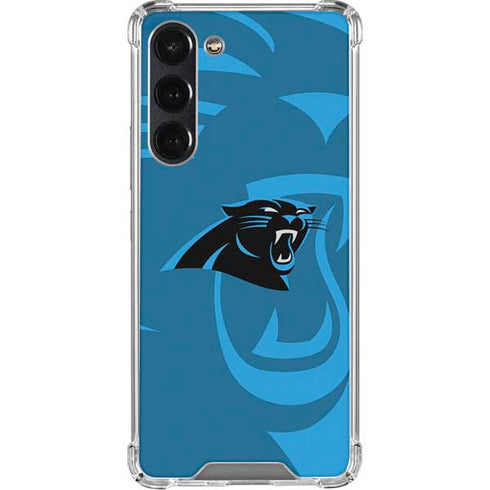 NFL Carolina Panthers Double Vision Galaxy S24 FE Clear Case