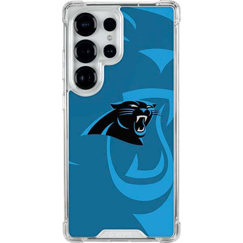 NFL Carolina Panthers Double Vision Galaxy S25 Ultra Clear Case