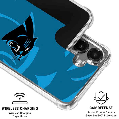 NFL Carolina Panthers Double Vision Galaxy S26 Clear Case