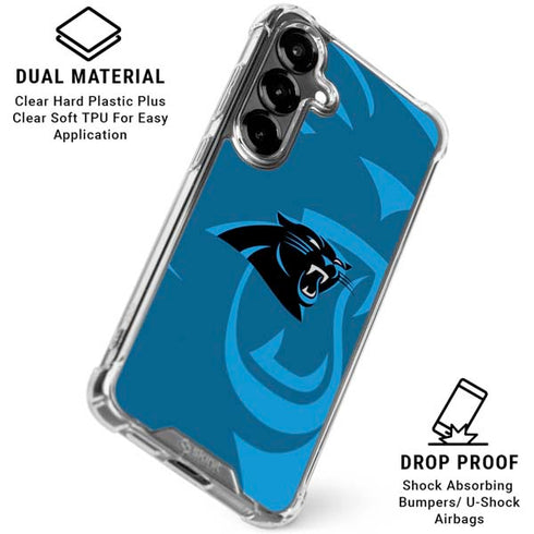 NFL Carolina Panthers Double Vision Galaxy S26 Clear Case
