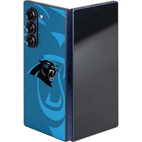 NFL Carolina Panthers Double Vision Galaxy Z Fold6 Skin
