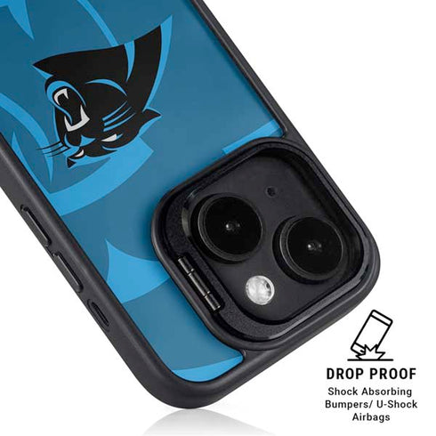 NFL Carolina Panthers Double Vision iPhone 14 Plus Kickstand Case