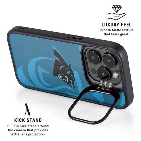 NFL Carolina Panthers Double Vision iPhone 14 Pro Max Kickstand Case