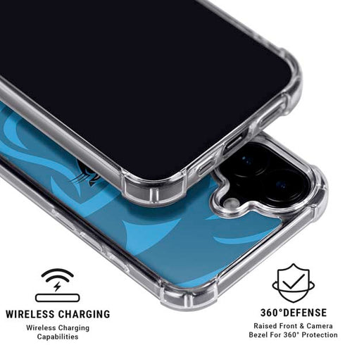 NFL Carolina Panthers Double Vision iPhone 16 Plus Clear Case