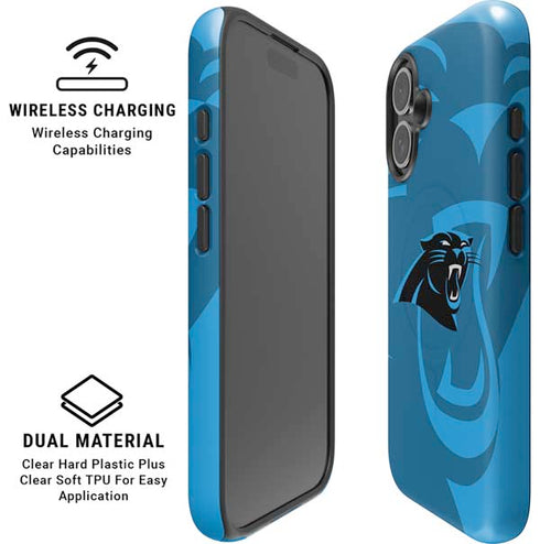 NFL Carolina Panthers Double Vision iPhone 16 Plus Magsafe Impact Case