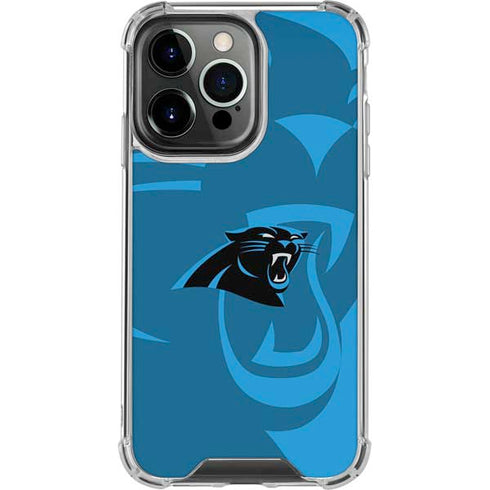 NFL Carolina Panthers Double Vision iPhone 16 Pro Clear Case