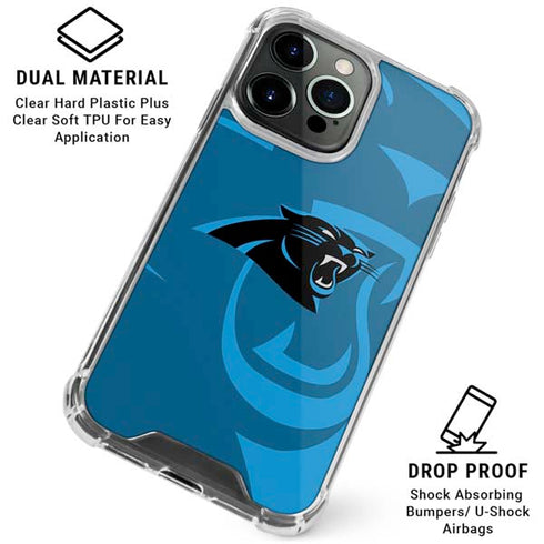 NFL Carolina Panthers Double Vision iPhone 16 Pro Clear Case
