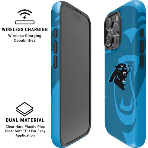NFL Carolina Panthers Double Vision iPhone 16 Pro Magsafe Impact Case