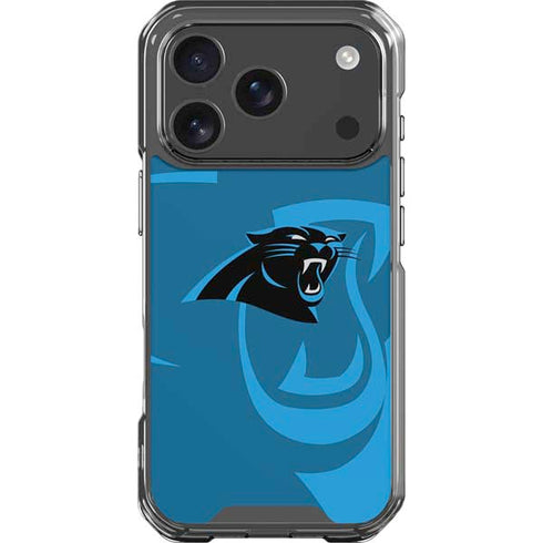 NFL Carolina Panthers Double Vision iPhone 18 Pro Clear Case
