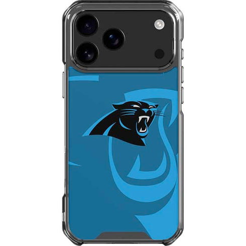 NFL Carolina Panthers Double Vision iPhone 18 Pro Max Clear Case