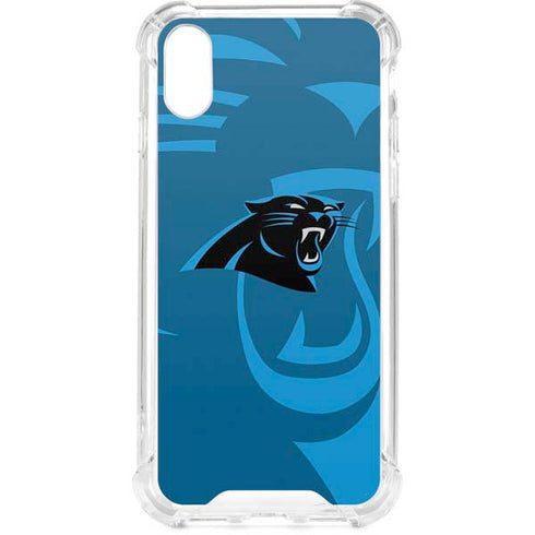 NFL Carolina Panthers Double Vision iPhone XS Clear Case