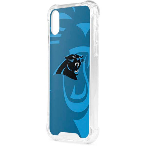 NFL Carolina Panthers Double Vision iPhone XS Clear Case