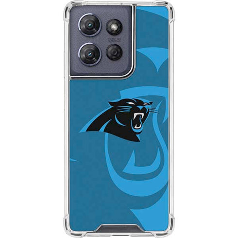 NFL Carolina Panthers Double Vision Moto G 5G (2025) Clear Case