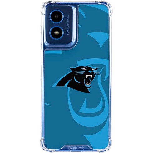 NFL Carolina Panthers Double Vision Moto G 5G (2024) Clear Case