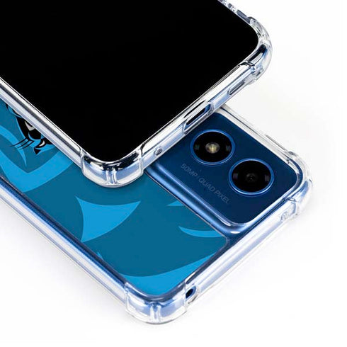NFL Carolina Panthers Double Vision Moto G 5G (2024) Clear Case