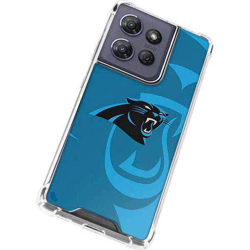 NFL Carolina Panthers Double Vision Moto G Play 5G (2025) Clear Case