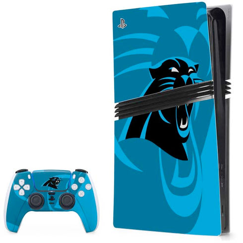 NFL Carolina Panthers Double Vision PS5 Pro Bundle Skin