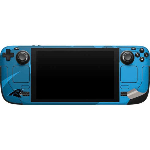 NFL Carolina Panthers Double Vision Steam Deck Handheld Gaming Computer Skin