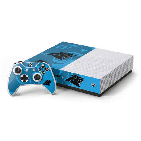 NFL Carolina Panthers Double Vision Xbox One S Console and Controller Bundle Skin