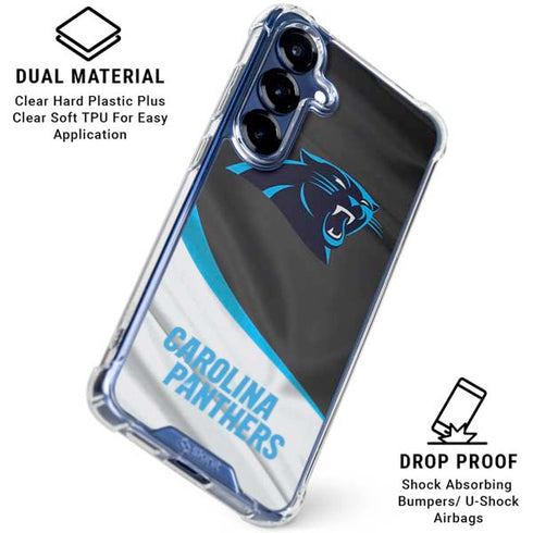 NFL Carolina Panthers Galaxy S25 FE Clear Case