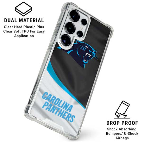 NFL Carolina Panthers Galaxy S25 Ultra Clear Case
