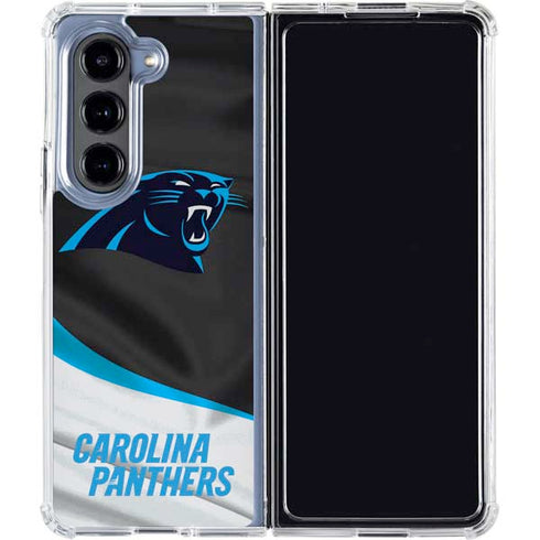 NFL Carolina Panthers Galaxy Z Fold5 5G Clear Case