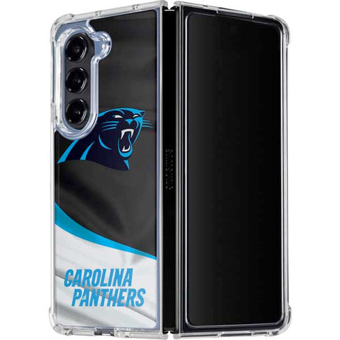NFL Carolina Panthers Galaxy Z Fold5 5G Clear Case