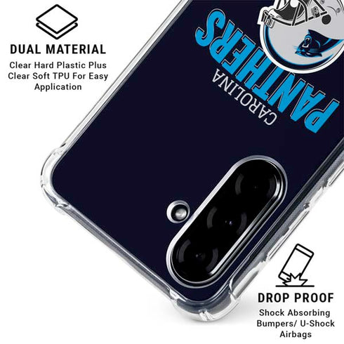 NFL Carolina Panthers Helmet Galaxy A36 5G Clear Case