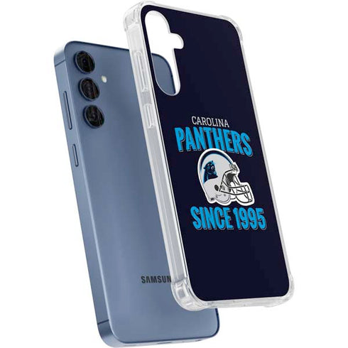 NFL Carolina Panthers Helmet Galaxy A55 5G Clear Case
