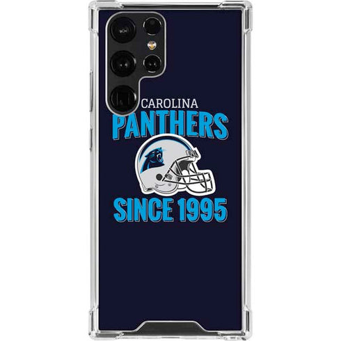 NFL Carolina Panthers Helmet Galaxy S23 Ultra Clear Case