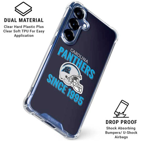 NFL Carolina Panthers Helmet Galaxy S25 Clear Case