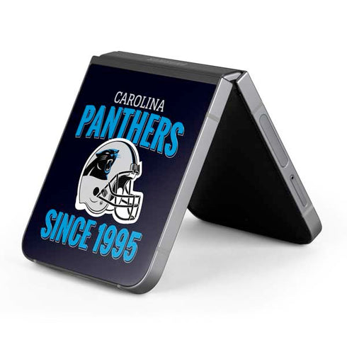 NFL Carolina Panthers Helmet Galaxy Z Flip6 Skin