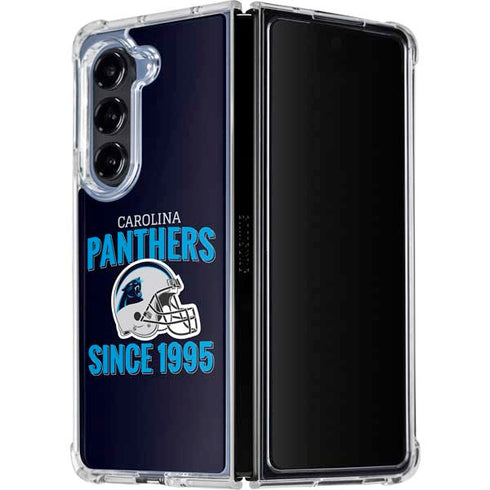 NFL Carolina Panthers Helmet Galaxy Z Fold5 5G Clear Case