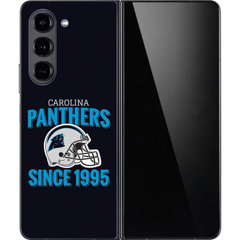 NFL Carolina Panthers Helmet Galaxy Z Fold5 5G Skin