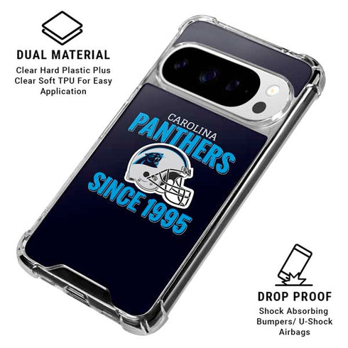 NFL Carolina Panthers Helmet Google Pixel 10 Pro XL Clear Case