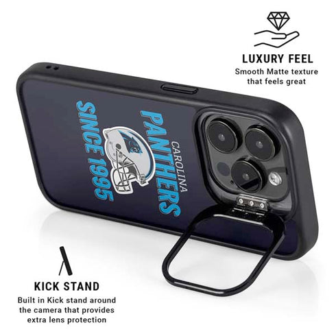 NFL Carolina Panthers Helmet iPhone 15 Pro Kickstand Case