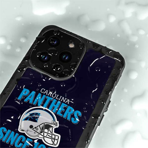 NFL Carolina Panthers Helmet iPhone 15 Pro Waterproof Case