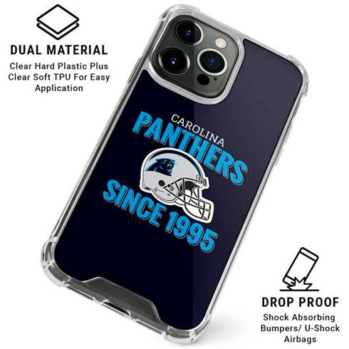 NFL Carolina Panthers Helmet iPhone 16 Pro Max Clear Case