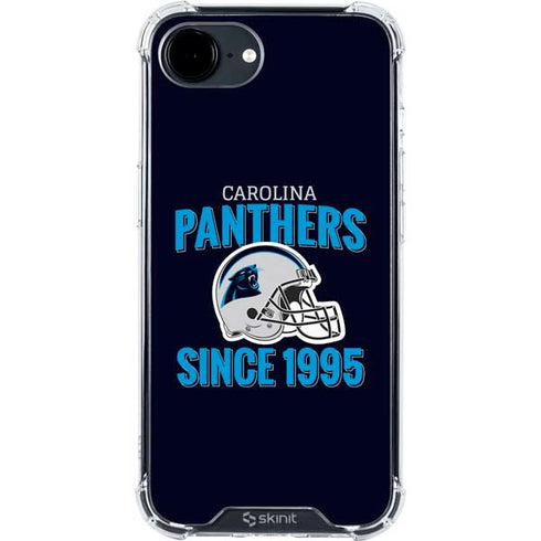 NFL Carolina Panthers Helmet iPhone 16e Clear Case