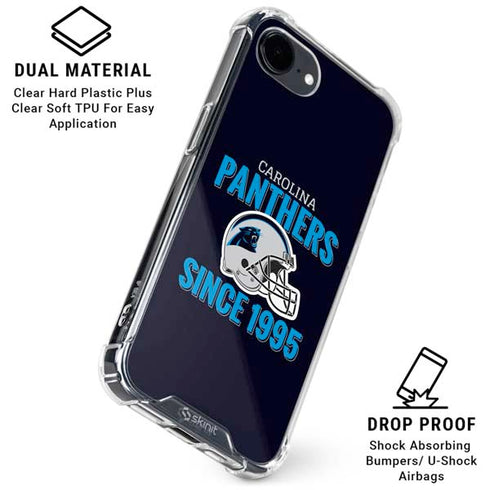 NFL Carolina Panthers Helmet iPhone 16e Clear Case