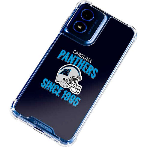 NFL Carolina Panthers Helmet Moto G 5G (2024) Clear Case