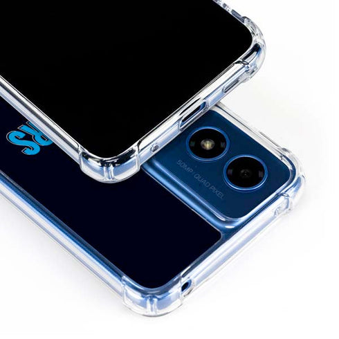 NFL Carolina Panthers Helmet Moto G 5G (2024) Clear Case